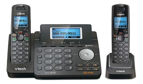 Teléfono Inalámbrico Expandible De 2 Líneas Vtech Ds6151-11