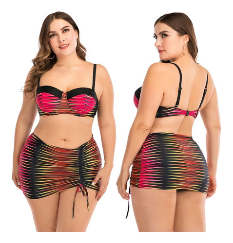 Bikini Muticolor Falda Sexy S A Xl