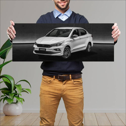 Cuadro 30x80cm Auto 2021 Fiat Cronos S Design 10 222