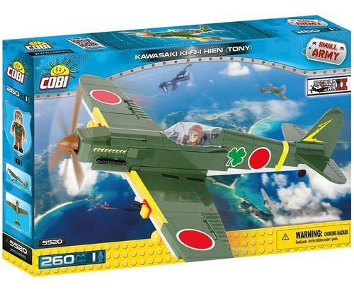 Avião Kawasaki Ki-61-ii Blocos De Montar 260 Peças Cobi5520