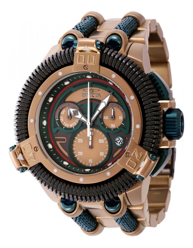 Reloj Para Hombres Invicta King Python 44306 Verde, Caqui