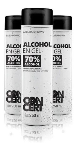 Alcohol Sanitizante En Gel 70% 250ml Pack X12 Apro. Anmat