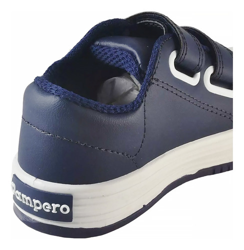 Imagen 4 de 8 de Zapatillas Pampero Niños Niñas Abrojo Ecocuero Colegial En3x