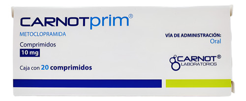 Carnotprim (metoclopramida) 10 Mg, C/20 Comprimidos. Carnot