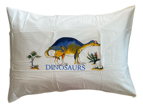 Fronha De Malha Soft 100% Algodão Dinossaurus 50x70 Cm