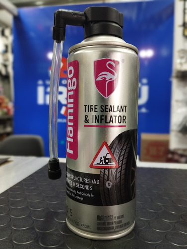 Inflador Reparador De Llantas Antiespiche Flamingo 450ml