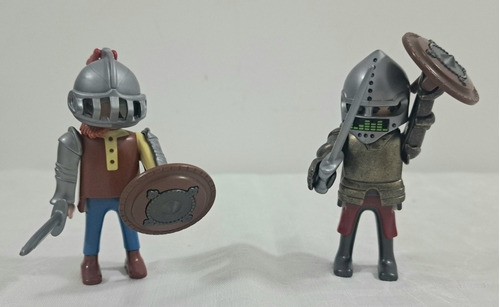 Lote Playmobil 2 Soldados Medievales Con Accesorios G25