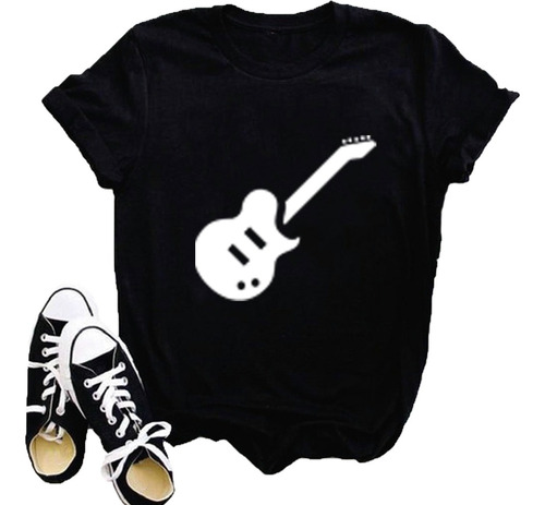 Remera 100% Algodón Guitarra Cuerdas Instrumento Musical #02