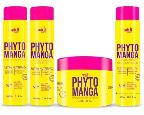 Kit Phyto Manga :shampoo,condicionador,finalizador E Máscara