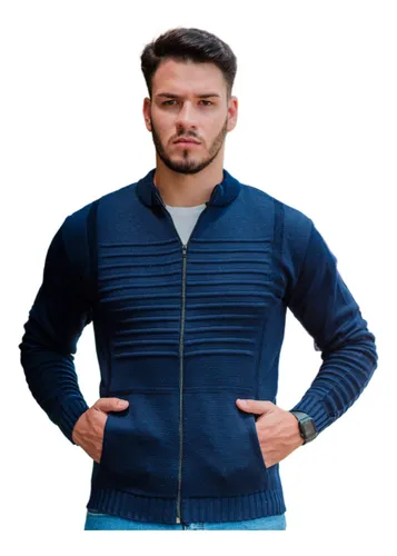 Jaqueta masculina tricot 2025