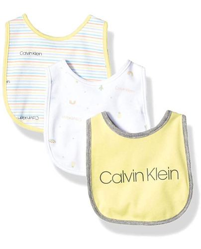 Calvin Klein Babero Suave Para Bebe, Paquete Multiple