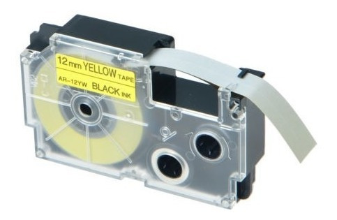 Imagen 3 de 5 de 10pk Xr-12yw Negro En La Cinta De La Etiqueta Amarilla Para