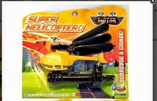 Helicóptero Com Lançador Manual Brinquedo Infantil