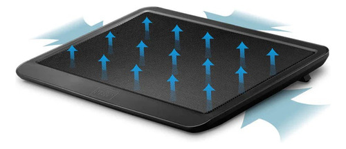 Soporte Vertical Notebook Ventilador Base Mesa Plegable Cool Negro Azul