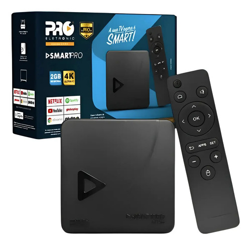 Tv Box Smartpro 4k Android Prosb-3000/16gb Homologado Cor Prosb-3000/16 Gb 4K Tipo de controle remoto Padrão