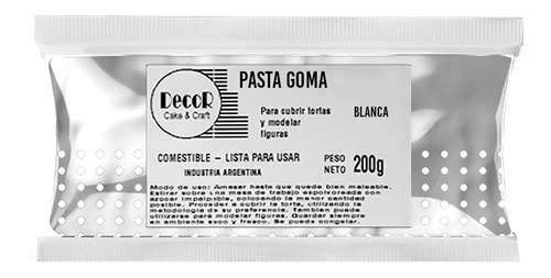 Pasta Goma Blanca 200g - Decor