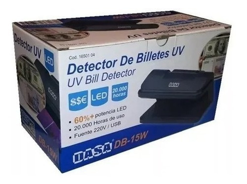Detector De Billetes Falsos Dasa Db-15w Luz Ultravioleta Led