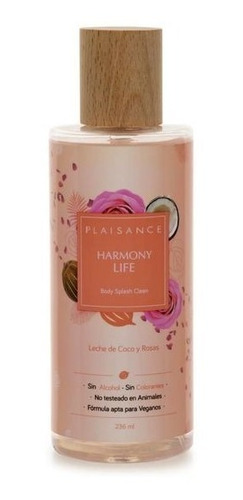 Body Splash Harmony Life De Leche De Coco Y Rosas 236ml