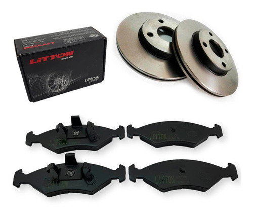 Kit Discos Y Pastillas Ford Fiesta 2002-2008 1.4tdci Sin Abs