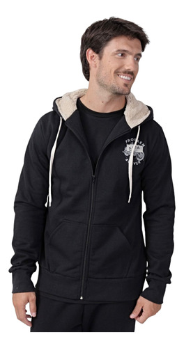 Campera De Algodon Frisada Con Capucha Ely - Hombre