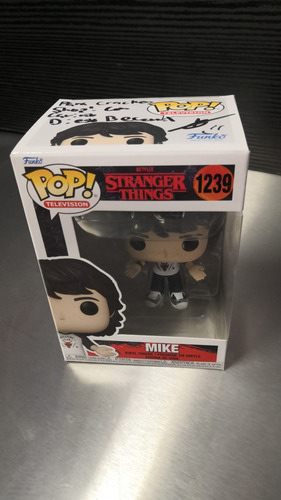 Funko Pop Mike #1239 Stranger Things Serie Netflix Original Funko Mike Stranger Thing Autografo Diego Becerril