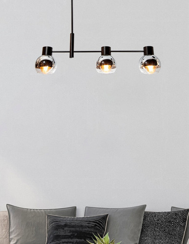 Lámpara Colgante Opulent Lights Negro E27 40w 3 Luces