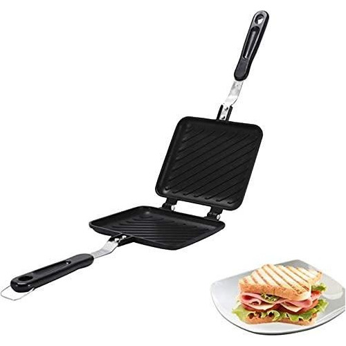 Toasted Sandwich Maker  Non Stick Coating Grill Pan Dou...