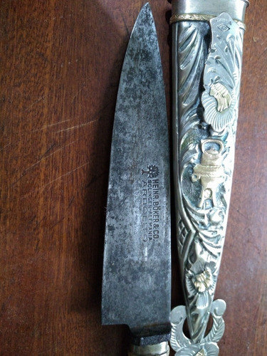 Cuchillo Verijero Arbolito,broker , Echó En Plata Y Oro