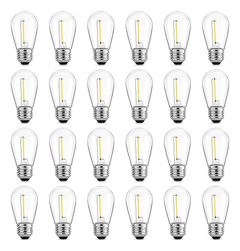 24-pack Led 1w String Light Bulbs, Ul Listed, S14 Plast...