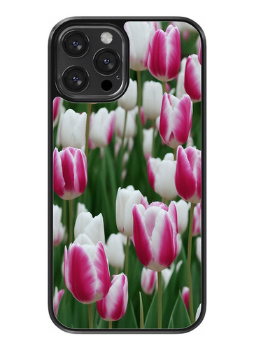 Funda Diseño Para Oppo Tulipanes Siluetas #4