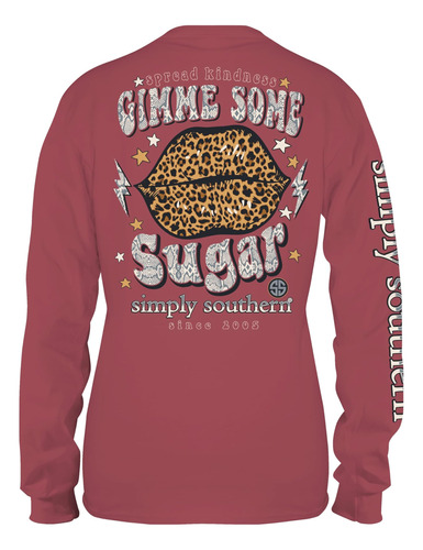 Camiseta Simply Southern Sugar Granate