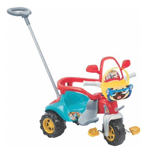 Imagem 1 de 2 de Triciclo Magic Toys Versátil com Aro Tico-Tico Zoom Max azul e vermelho