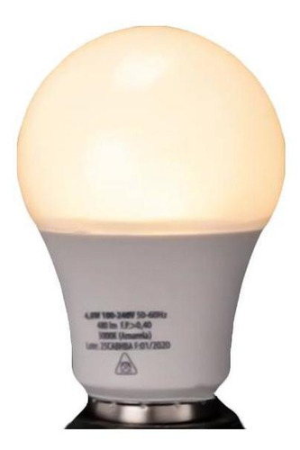 Lâmpada Led 4,8w Amarela Quente Bulbo E27 Bivolt