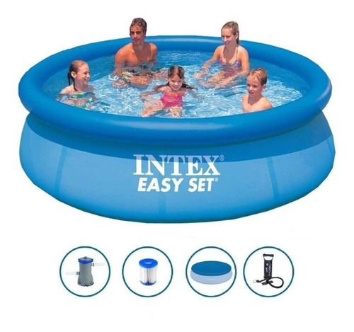 Pileta De Lona Inflable Intex 305x76 + Bomba+cobertor+filtro