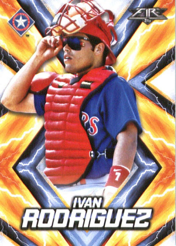 2017 Topps Fire 129 Ivan Rodriguez Tarjeta De Béisbol De Los