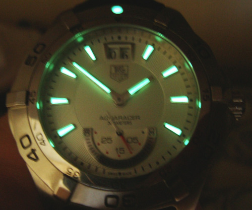 Tag Heuer Aquaracer Grand Date Waf1011 Prata Aço Autêntico!