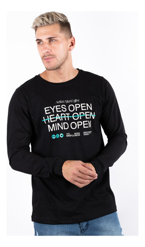 Remera Manga Larga Estampada Moha Aesthetic Algodón Premium
