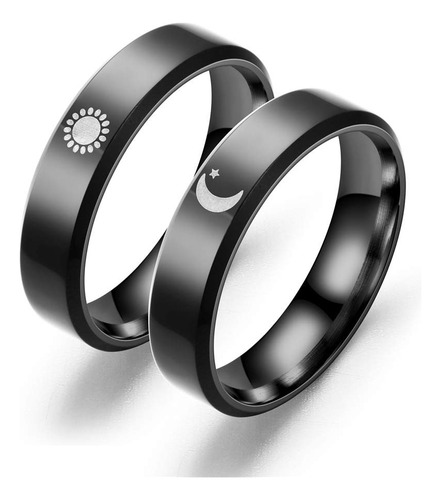 Yertter Danity - Anillo A Juego Con Diseo De Luna Y Sol, Ani