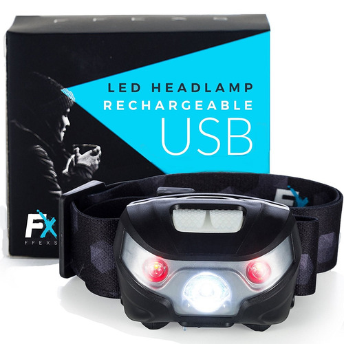 Recargable Linterna Frontal Usb Faro Faros Led Super Brillan