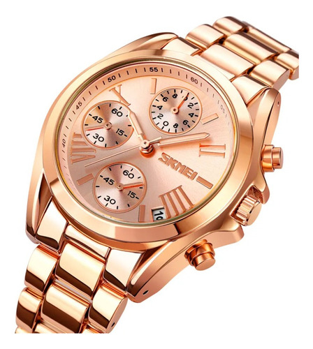 Reloj Elegante Para Dama Skmei 1897 Oro Rosa