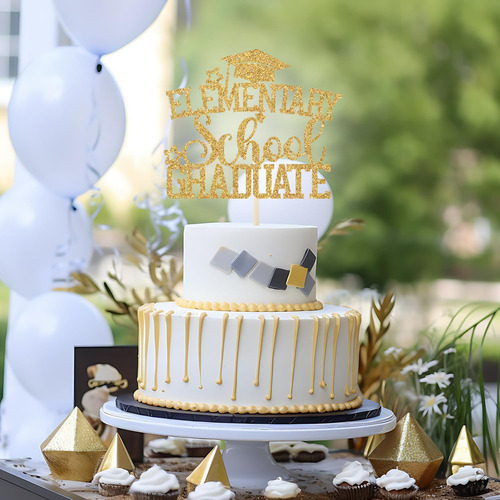 Decoración Para Tarta De Graduación De La Escuela Primaria,