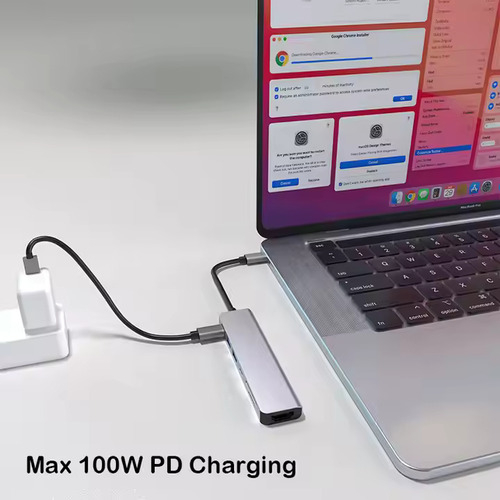 Adaptador Macbook Hub Usb-c 7 Em 1 Dex Hdmi 4k Air M1 M2 Nf