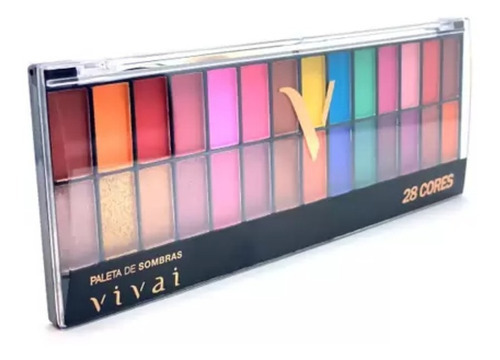 Paleta De Sombras 28 Cores  Vibrantes   Vivai. Cor Da Sombra Coral