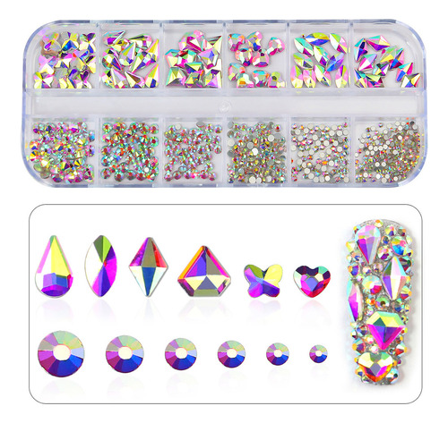 Decoración De Uñas 3d Con Diamantes De Imitación Ab Para Hac