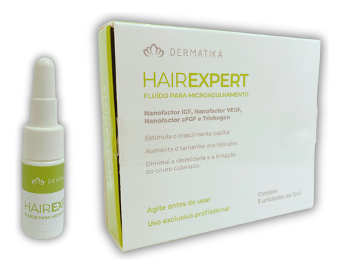 Kit Fluido Capilar Microagulhamento Dermatika C/ Hair Gummie