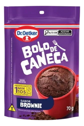 Bolo De Caneca Microondas Brownie Pratico Saboroso Kit Com 2