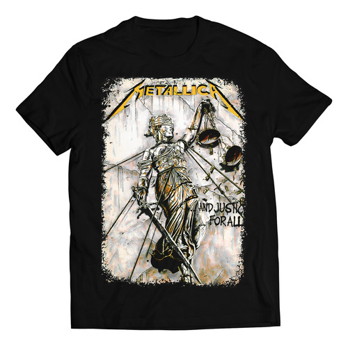 Camiseta Metallica Classic Justice Cover Rock Activity