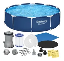 Comprar Piscina Estrutural 6473l + Bomba Filtro + Capa+ Lona Bestway