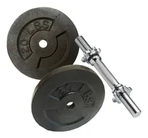 Comprar Kit De Mancuerna De 40lb Pesas Discos Barras