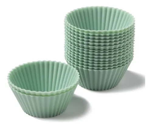 Moldes De Silicona Para Muffins, Reutilizables, 16 Piezas